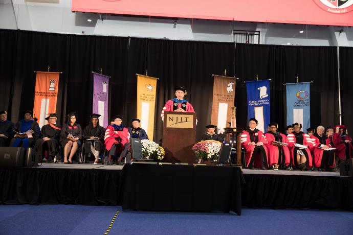 NJIT President Joel S. Bloom addressed the Class of 2023 at NJIT's 2019 University Convocation.