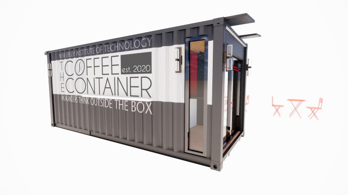 COCO container coffee shop with logo 
