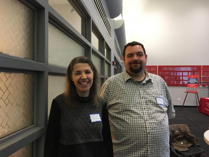 Lee-Ann Baxmeyer and Steve Vega attend “‘Launching Students Into Physics” to explore new ways of teaching physics to their current generation of students.