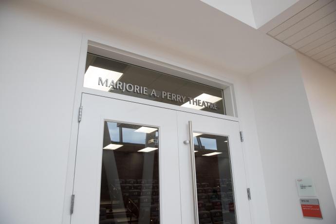 The Marjorie A. Perry Theatre is located on the first floor of the new Wellness and Events Center.