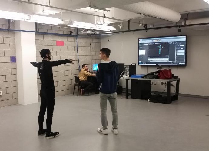 The Motion Capture Lab is managed and located within the digital design program, but is used as a resource for students and faculty. 