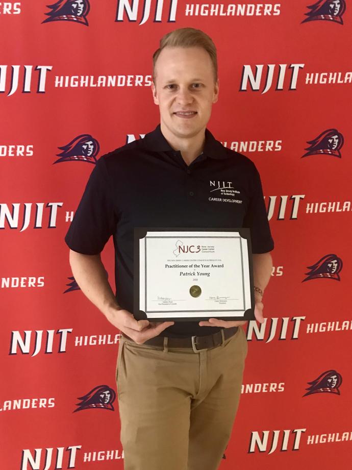 NJIT Career Development Services' Patrick Young also received an award from NJC3.