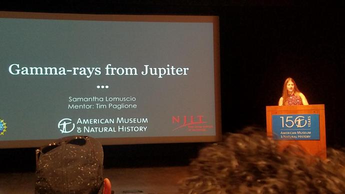 Lomuscio gives a symposium presentation on her research at AMNH this past year.