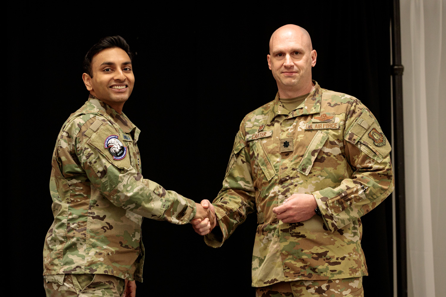 Left: Ghumwala. Right: Lt. Col. James Carter, detachment commander