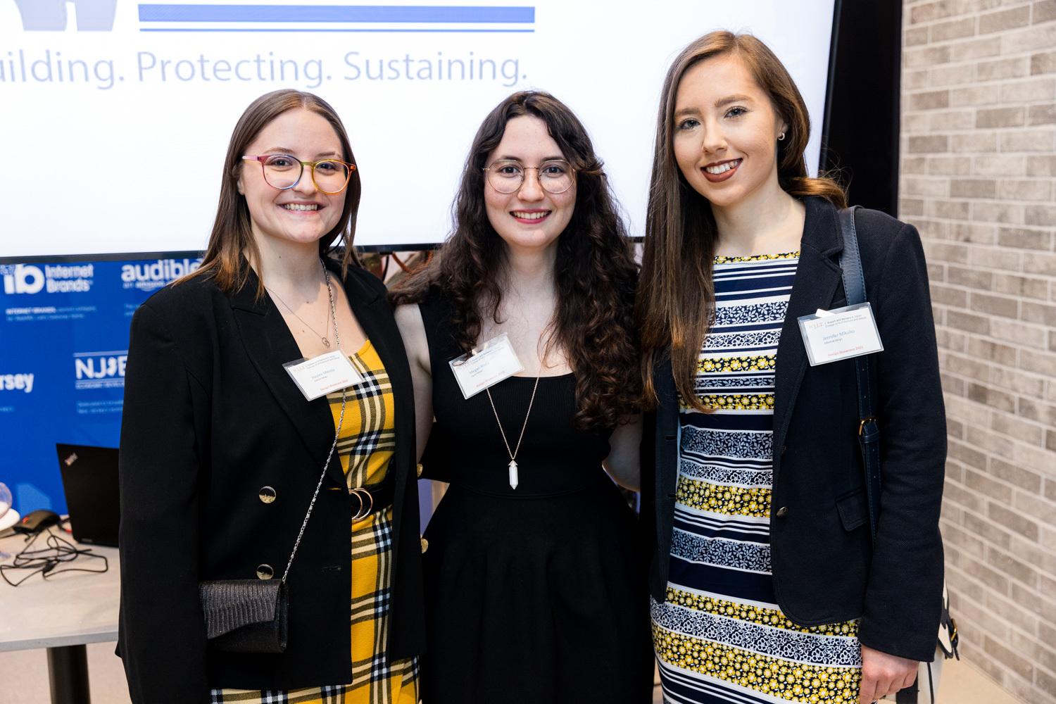 Merola (left) with this year's Design Showcase winners, Megan Krutz (center) and Jennifer Mikulko (right).