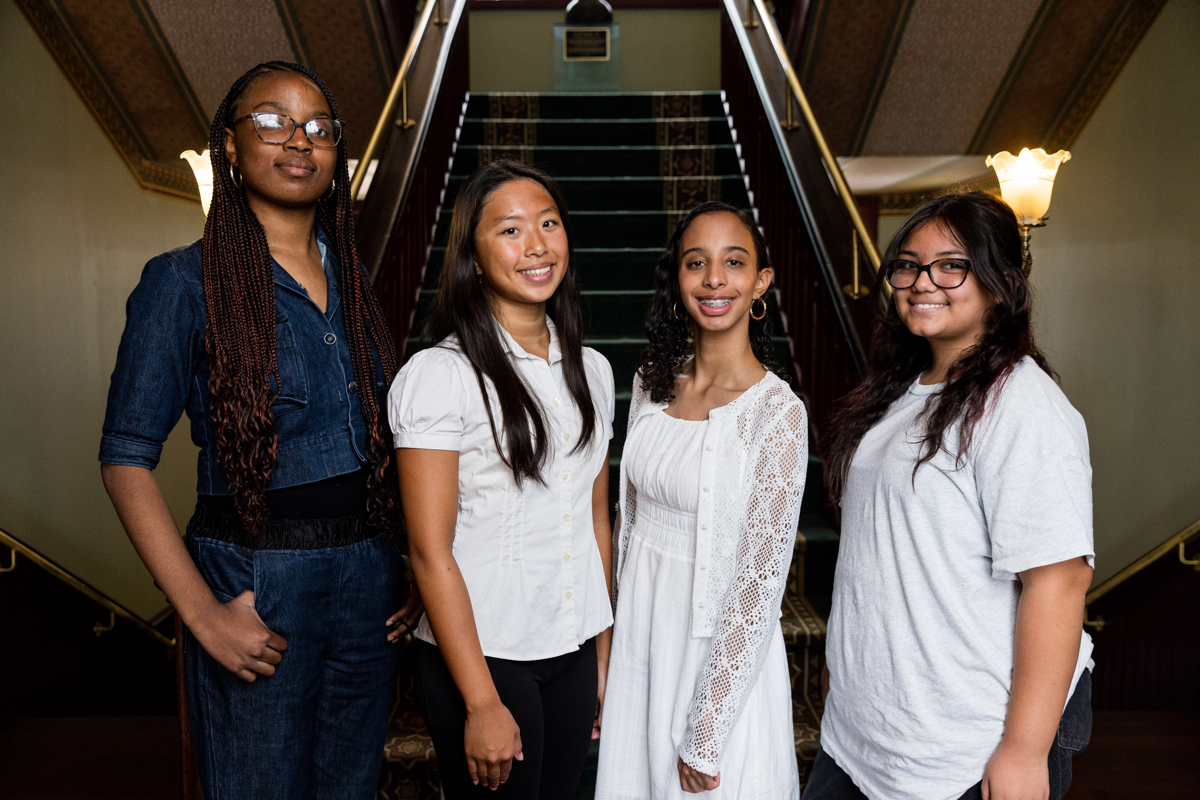 From left to right: Racheal Ayanbukola, Scarlett Shi Shu, Victoria Diaz and Aliya Mansur.