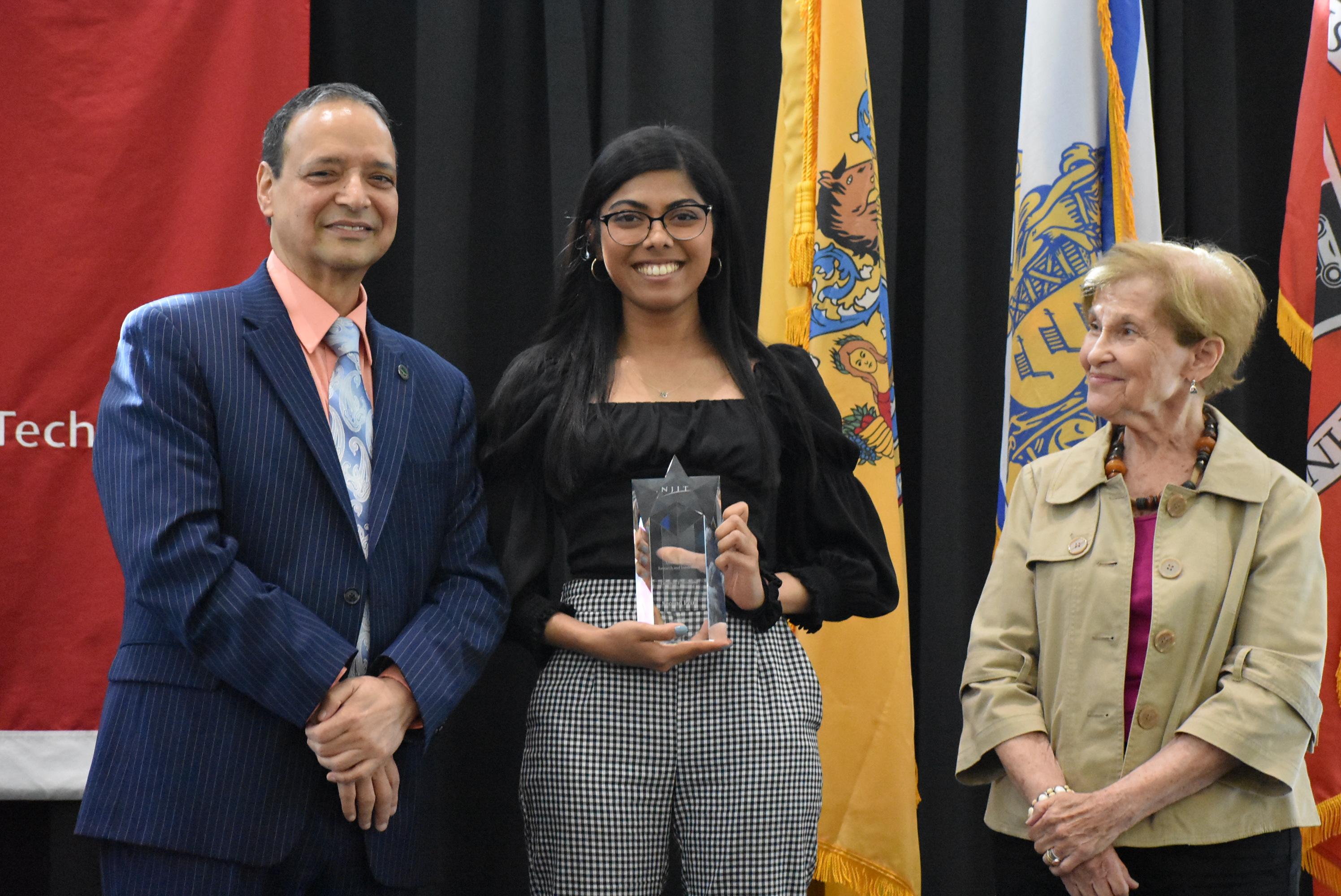 Sreya Sanyal, a URI Provost Summer Research Fellow, won second prize. 