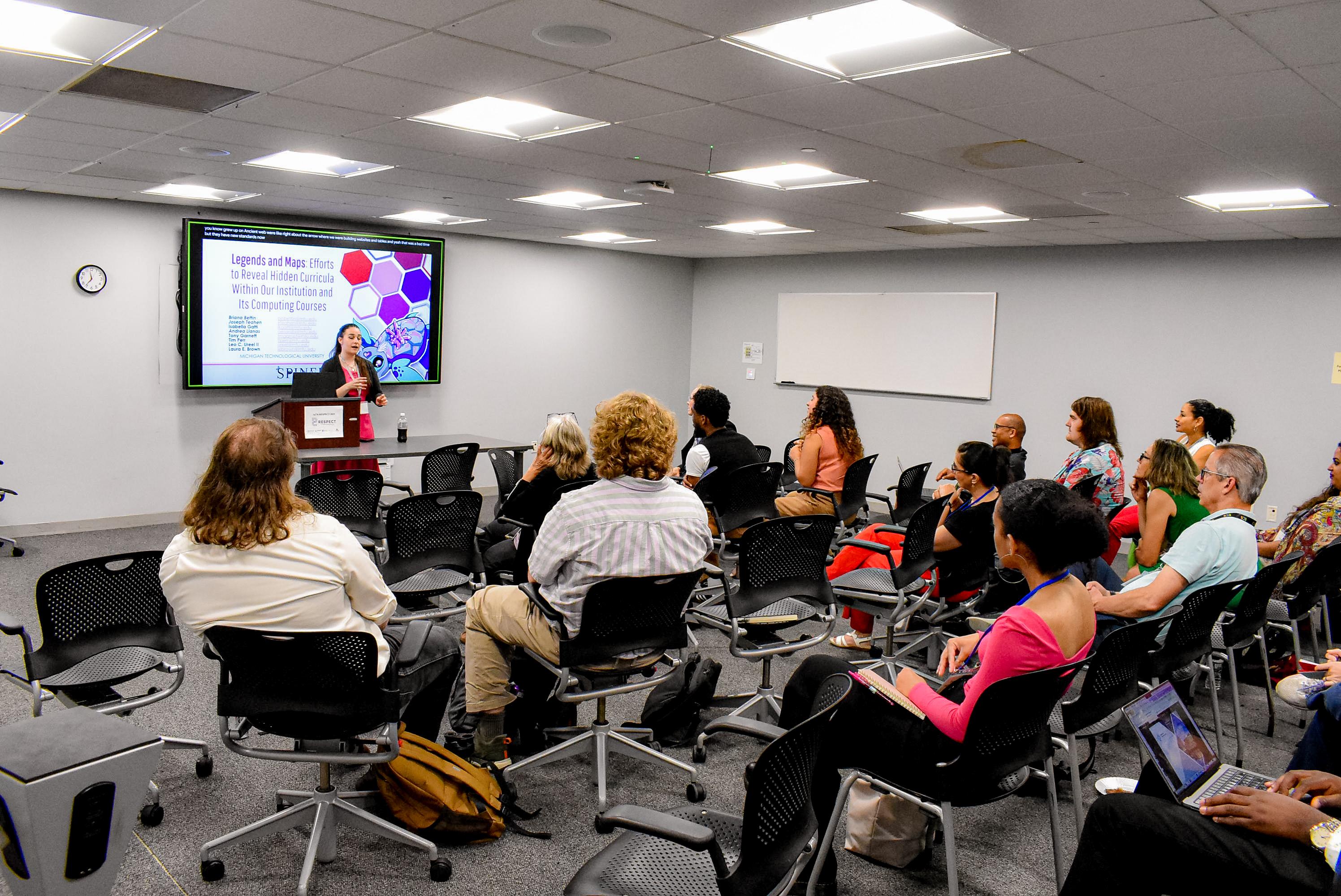 Attendees in a breakout session