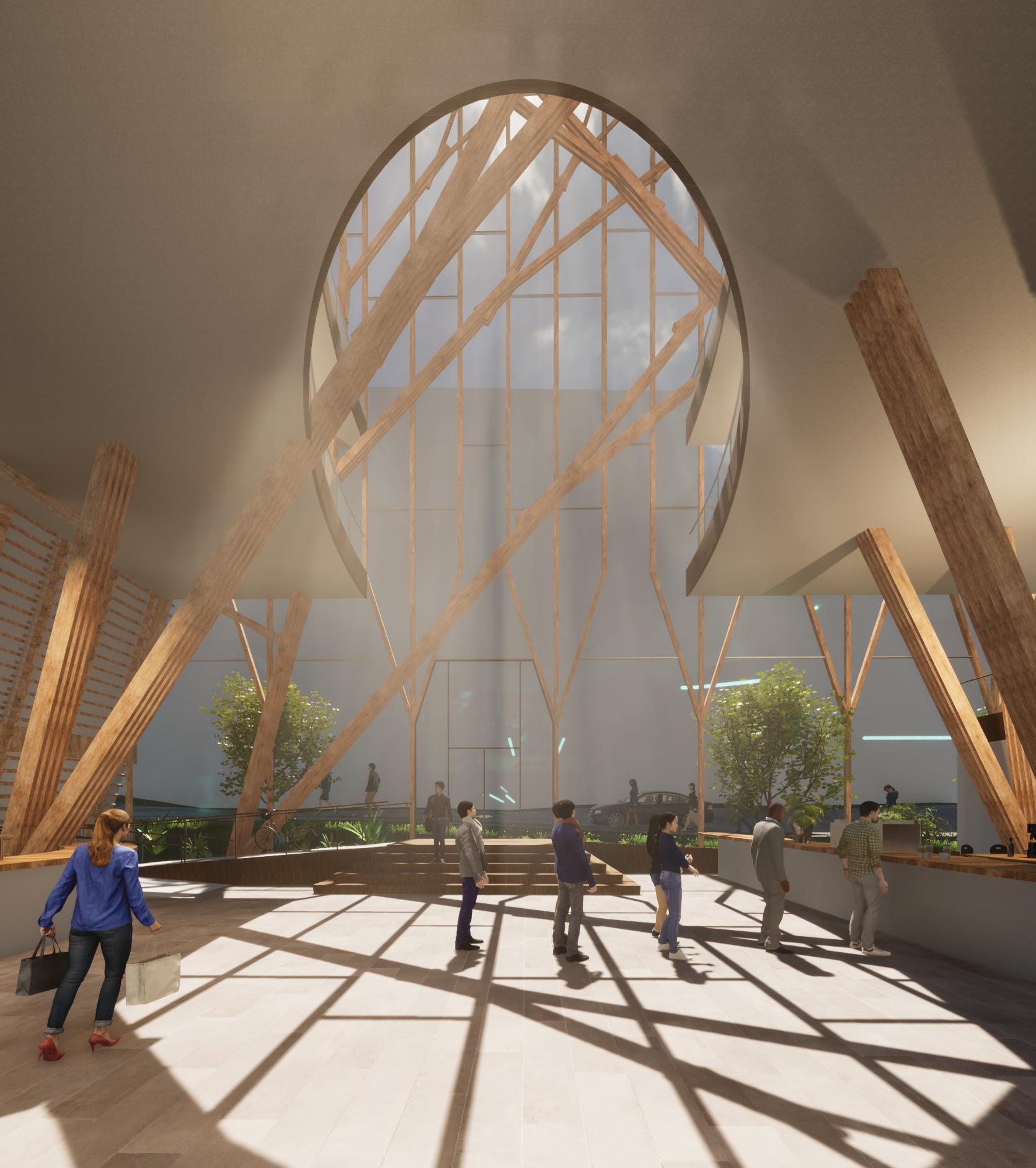 Pine Hill Entrance by ZhongMing Peter Zhang and Peter Koczarski