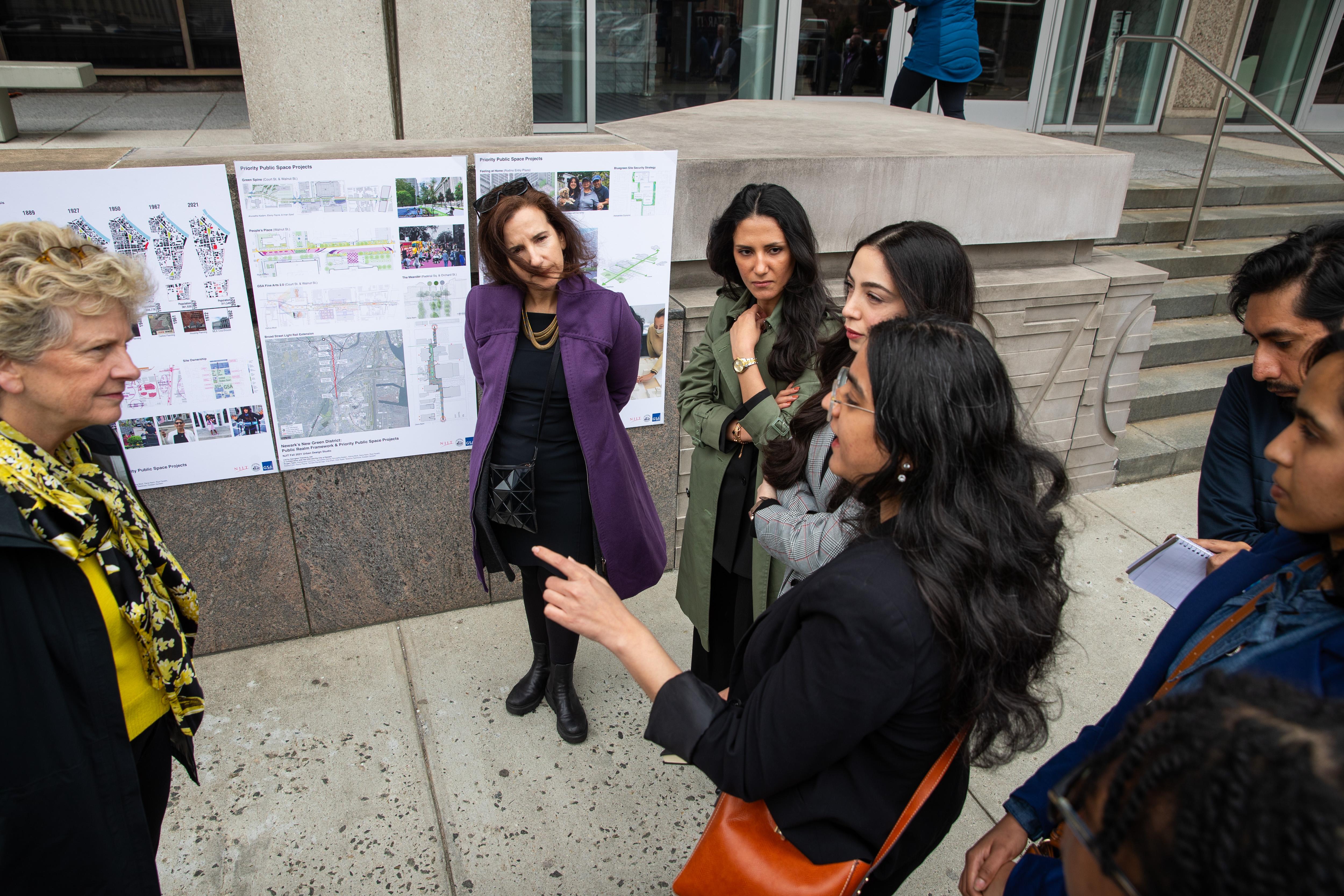Theodore and the students shared insights to Carnahan on their proposals to transform the area around the Rodino building. 