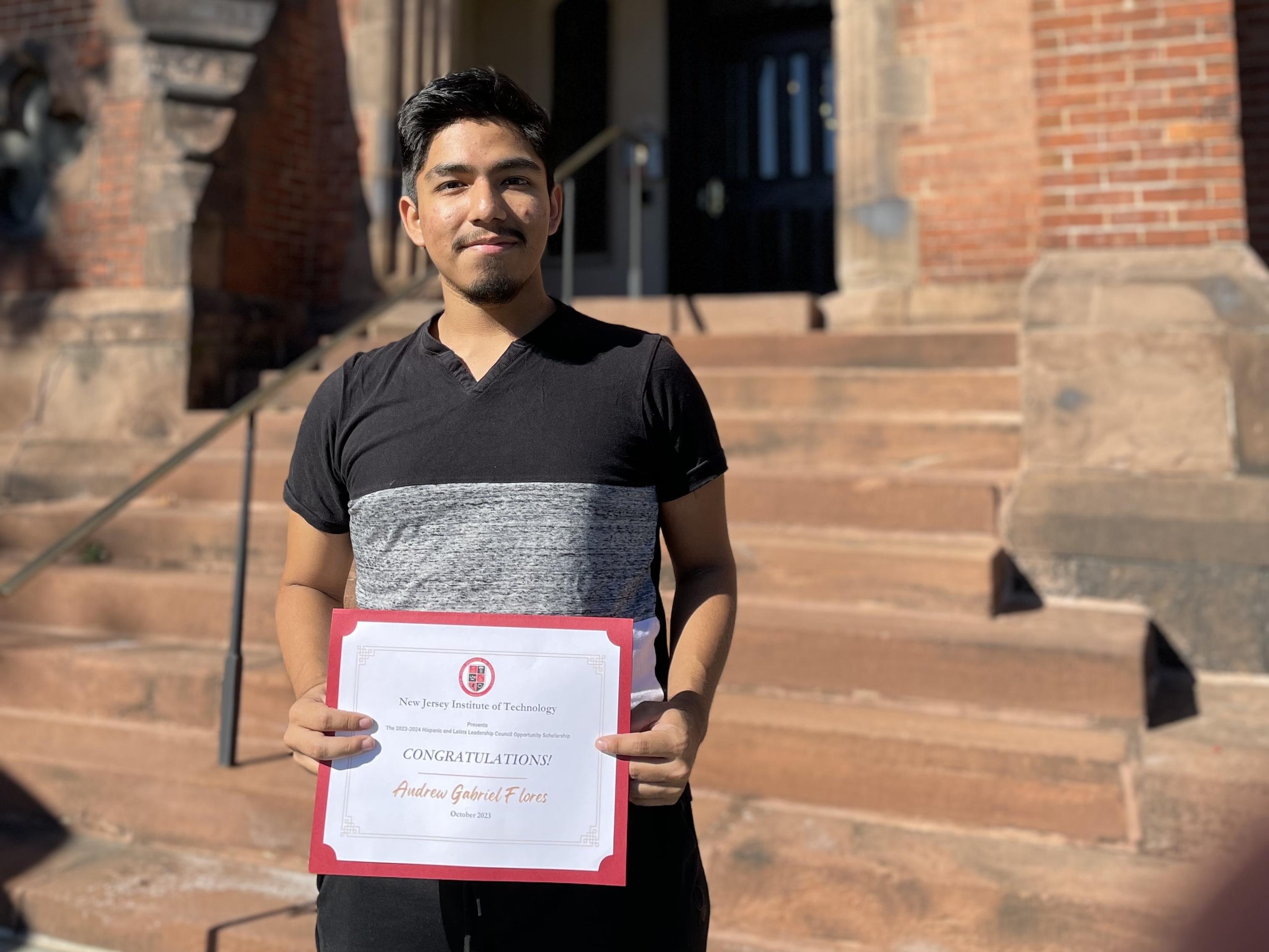 Digital design major Andrew Gabriel Flores 