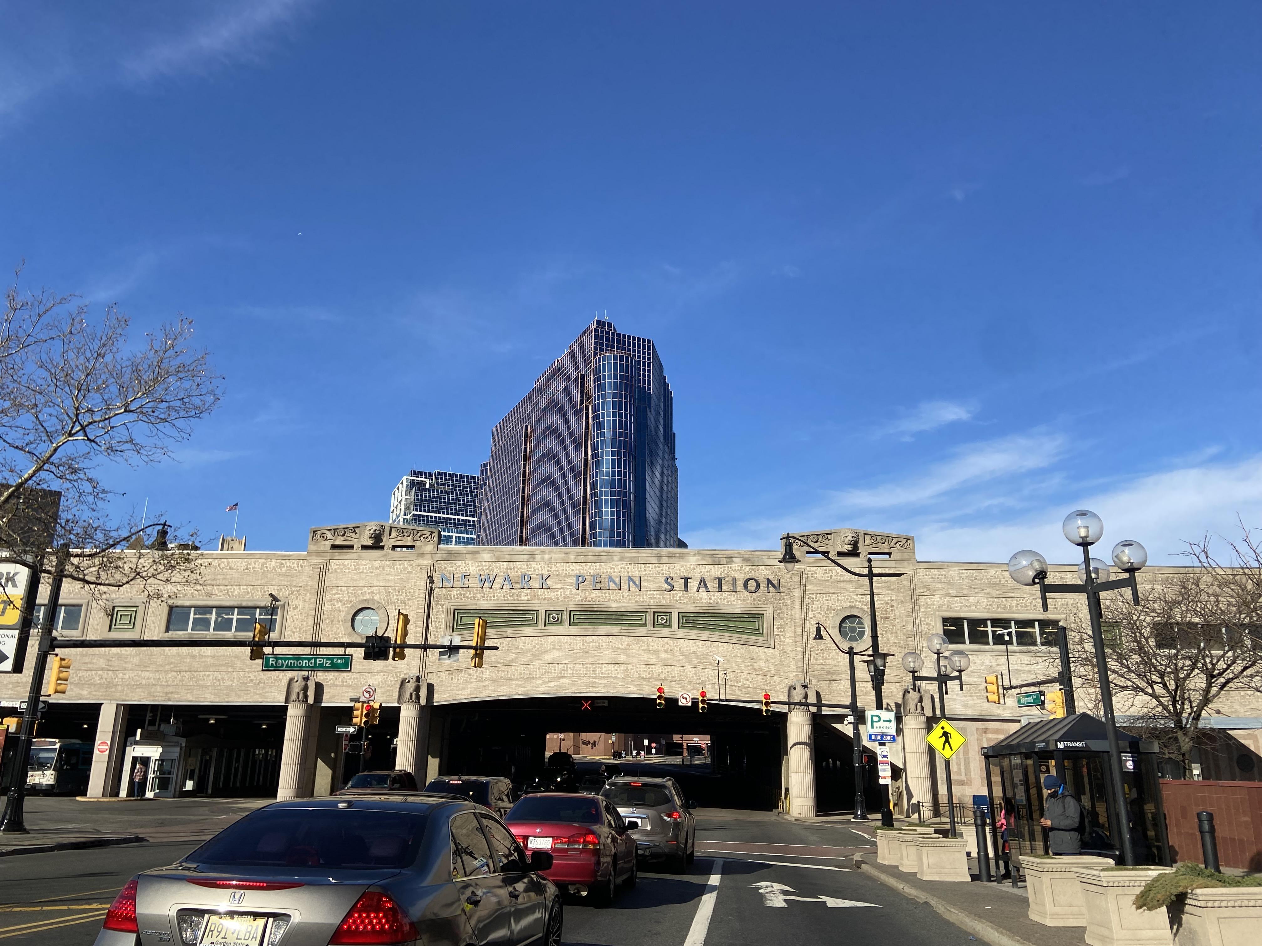 The back of Newark Penn Station at Raymond Blvd. 