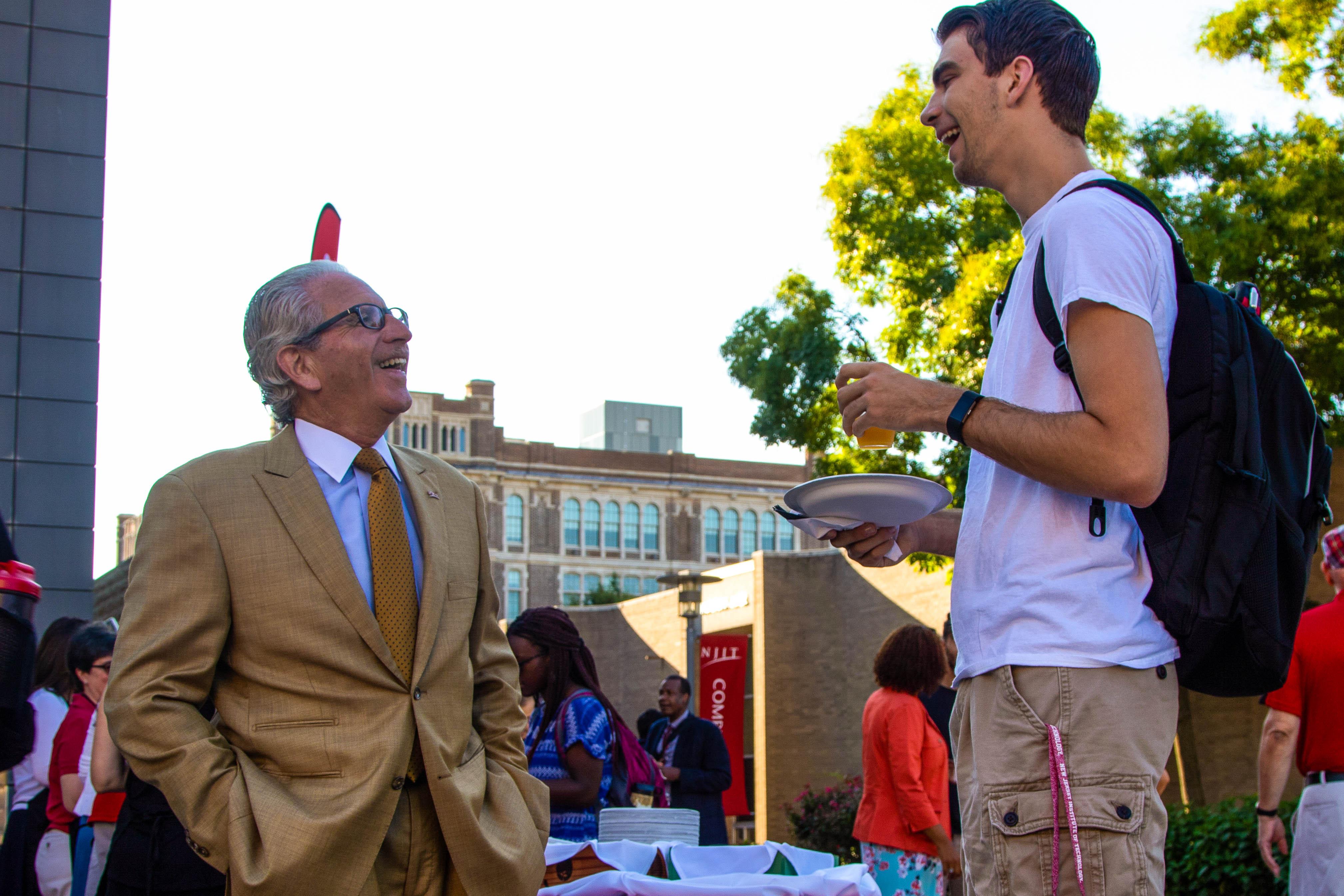 President Bloom with Student