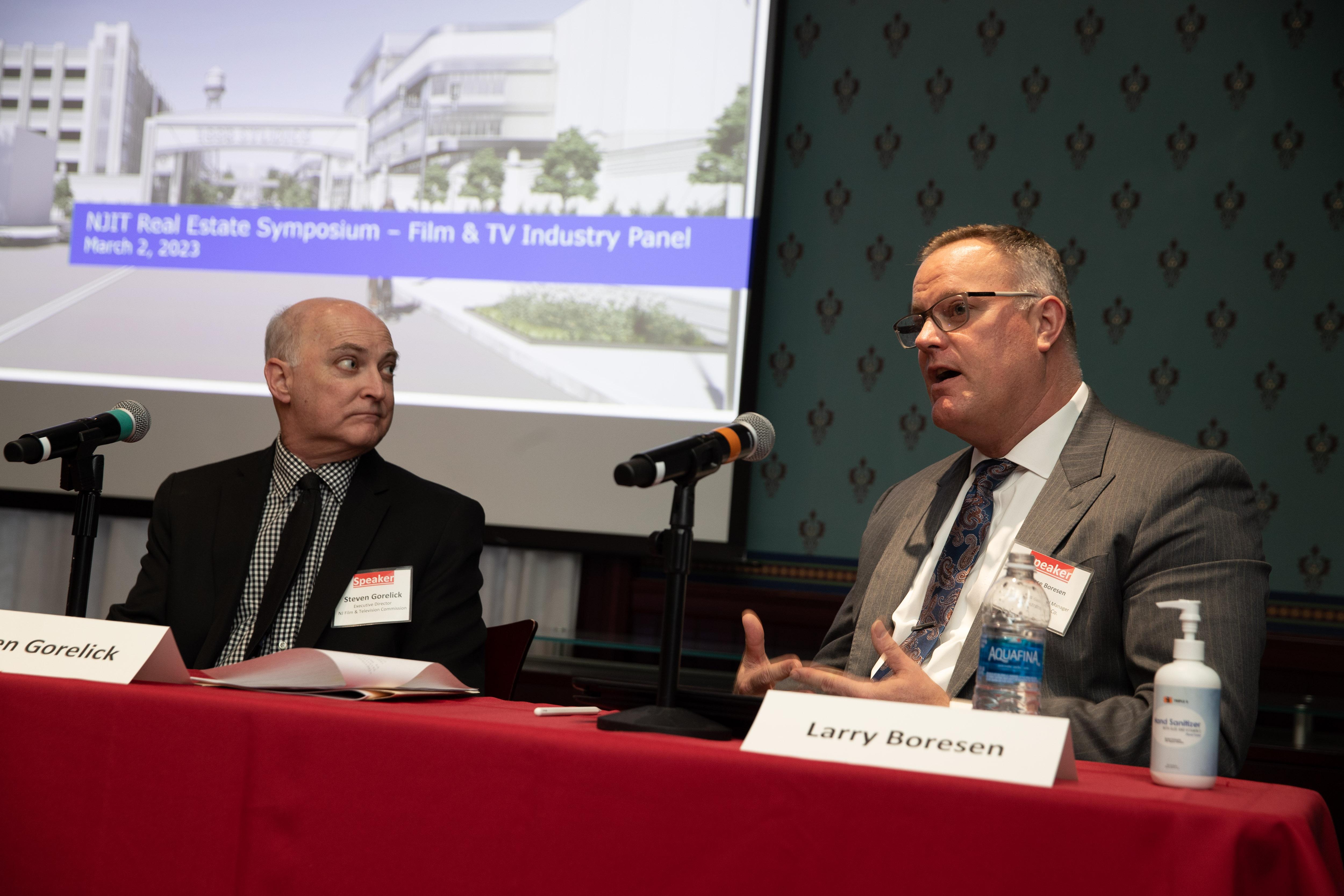 Steven Gorelick of the NJ Film & Television Commission, and Larry Boresen of Turner Construction