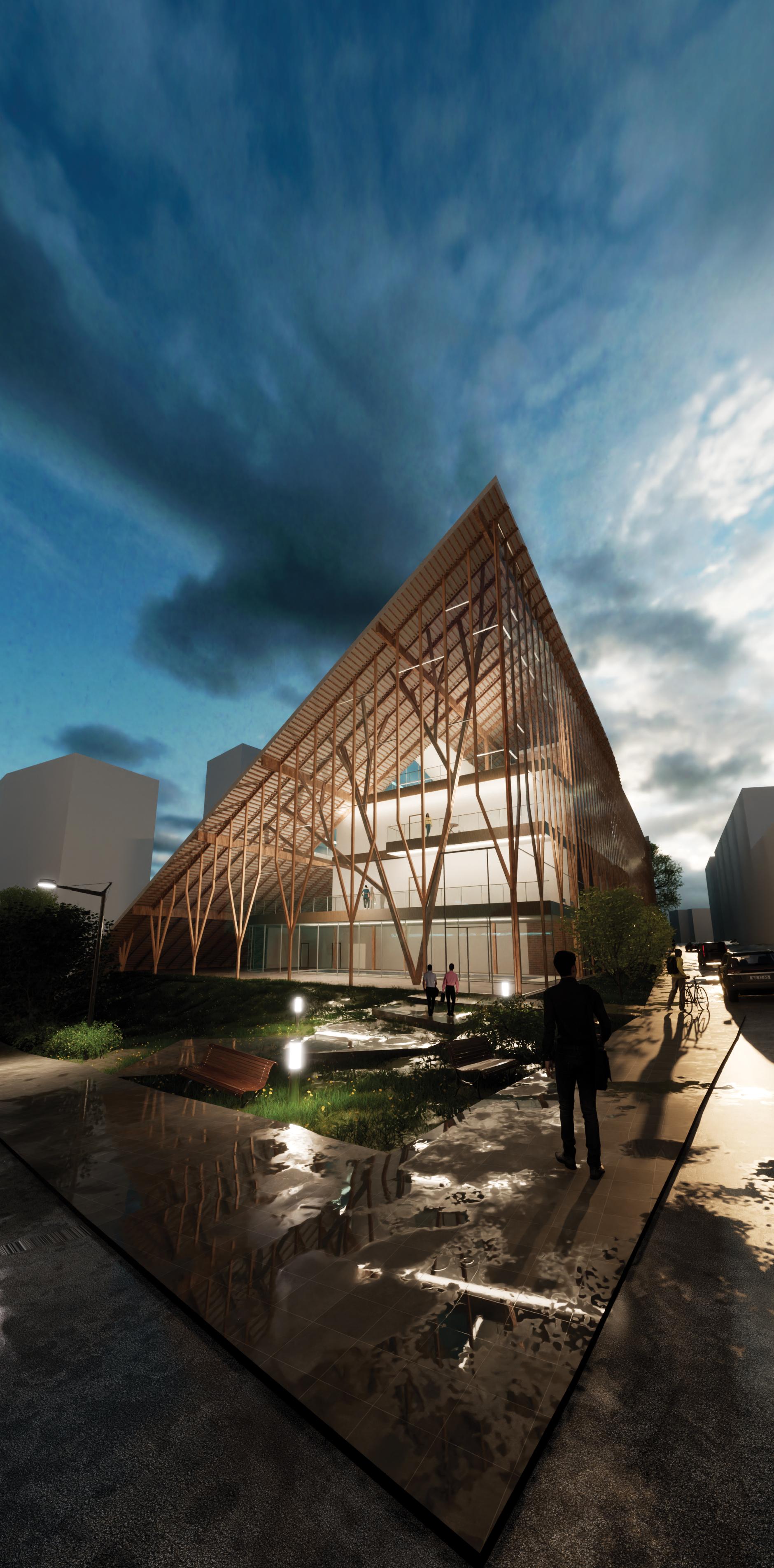 Pine Hill South Atrium by ZhongMing Peter Zhang and Peter Koczarski