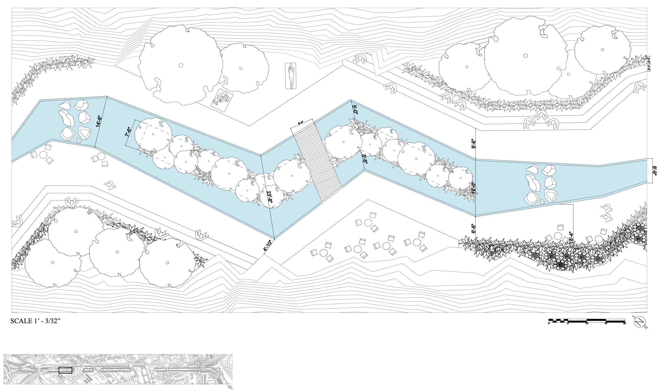 View of water management plan 