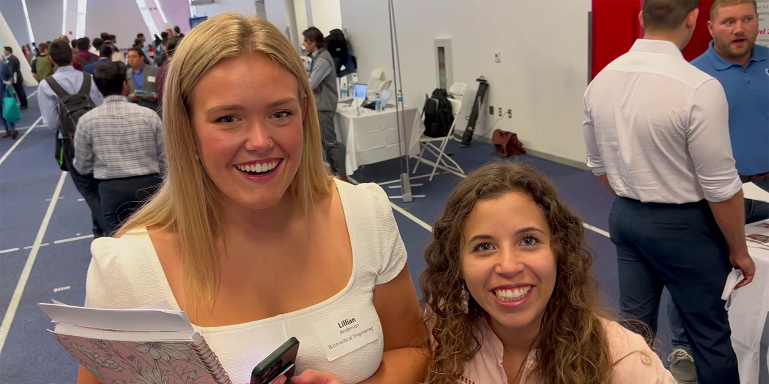 Lillian Anderson (left) is majoring in biomedical engineering. 
