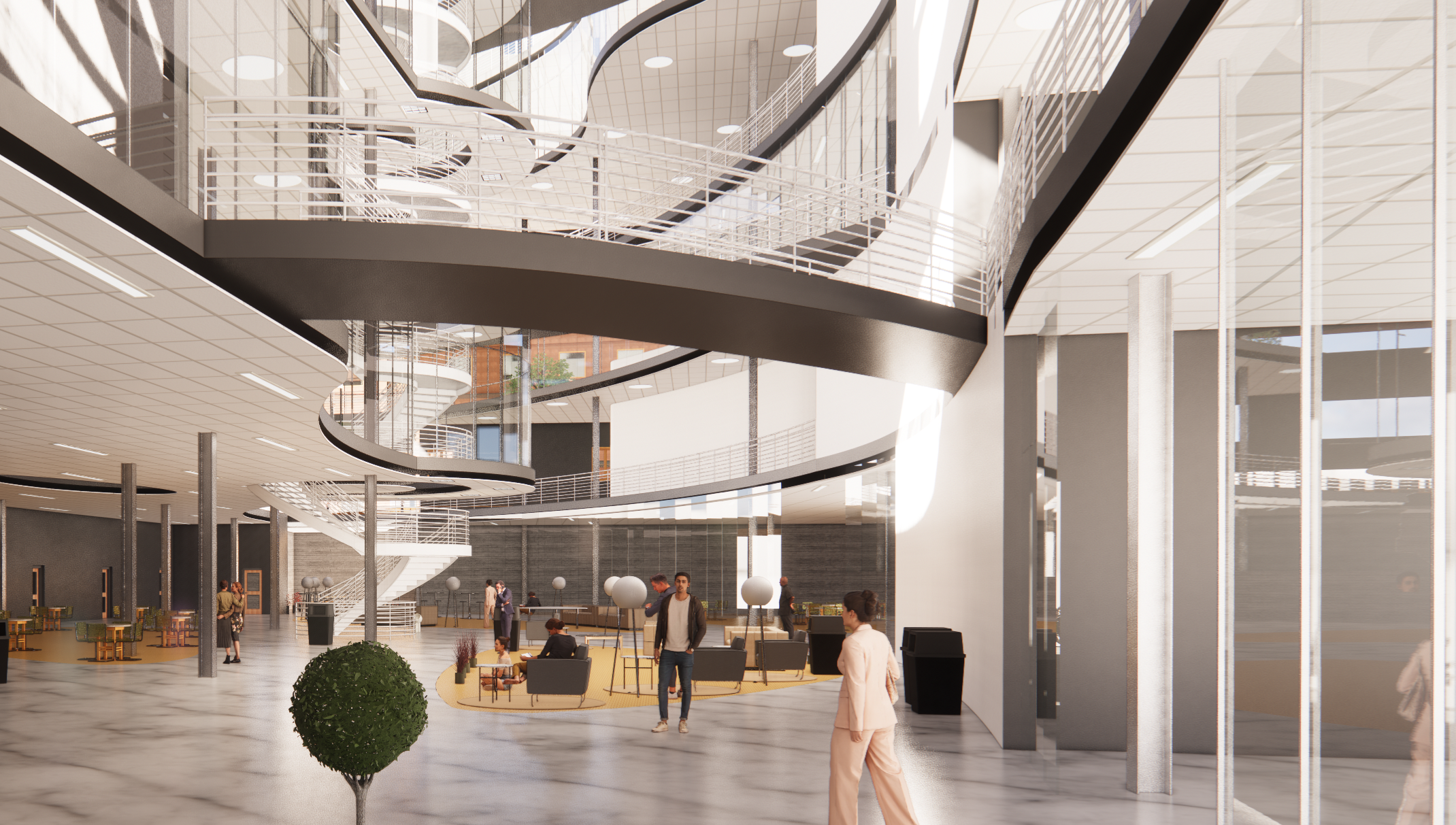 Perspective of atrium design by Paola Gonzalez