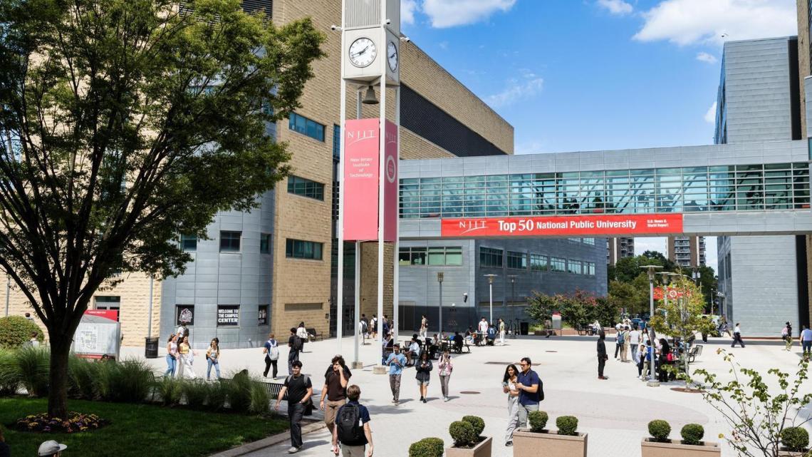 NJIT campus on a sunny day.