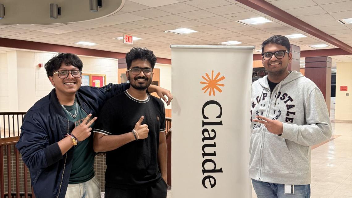 L-R Pruthvi Kadam, Aakash Singh, Dev Trivedi