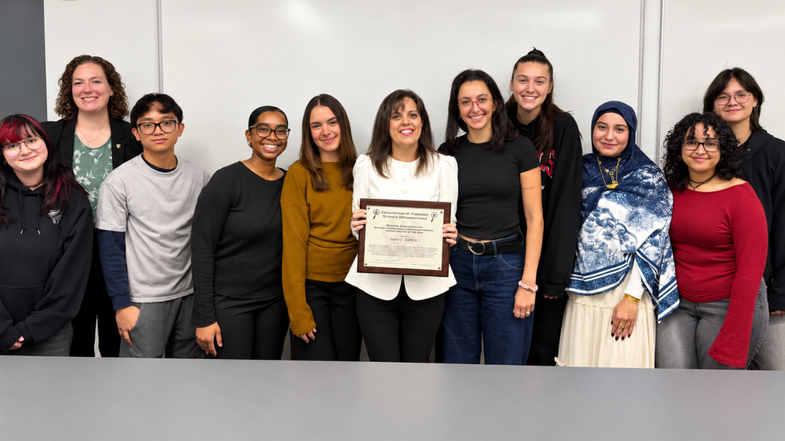 Sara C. Zapico has been named the 2026 Senator John Cornyn III National Higher Education Forensic Science Educator of the Year by the Consortium of Forensic Science Organizations, recognizing her contributions to forensic science education.