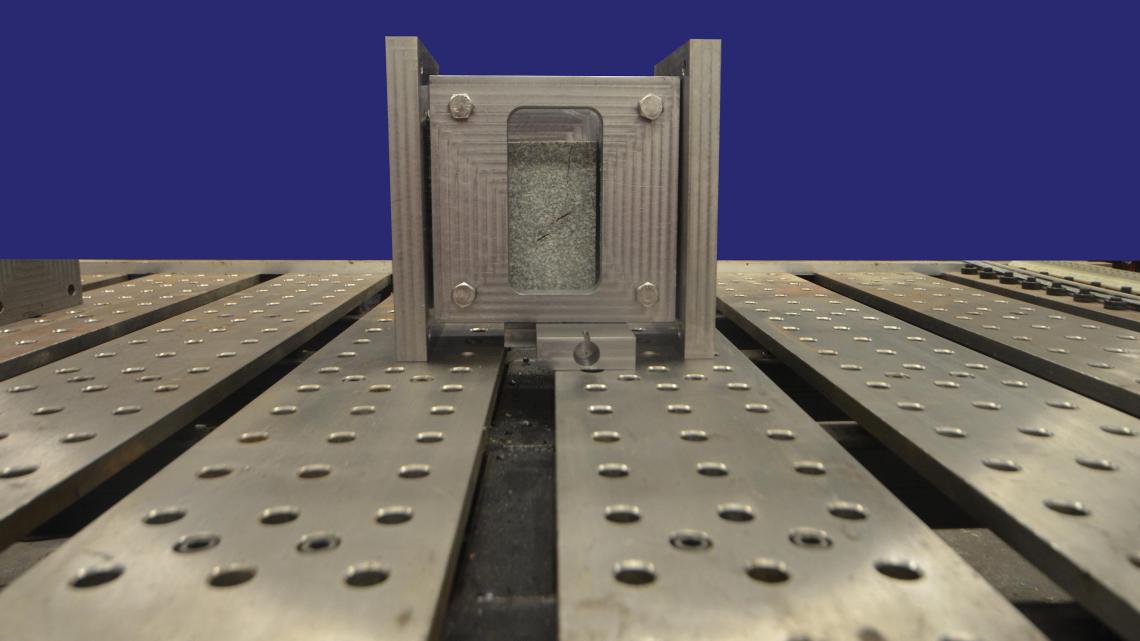 An instrument for studying rock fracturing.
