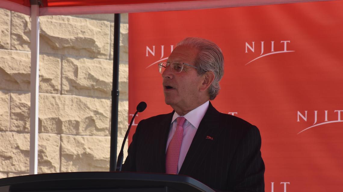 President Joel Bloom addresses the "Welcome to Campus Reception"