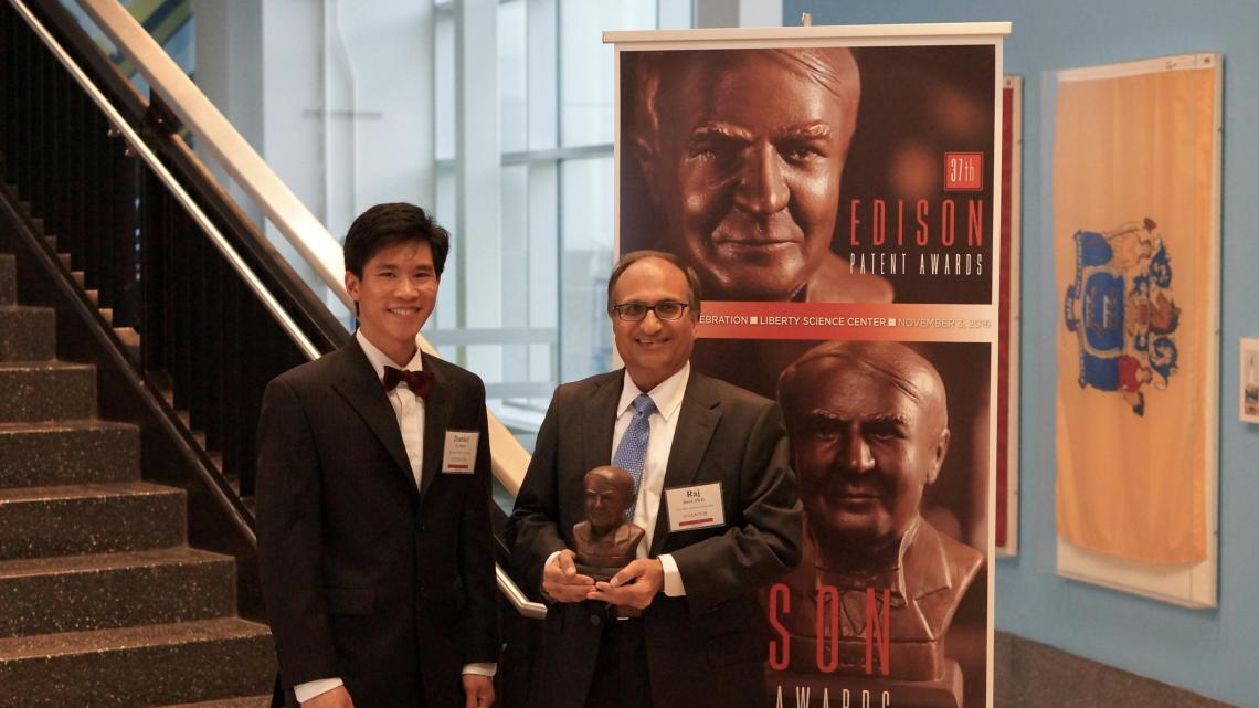 NJIT Professor Rajesh Dave and his former graduate student, alumnus Daniel To