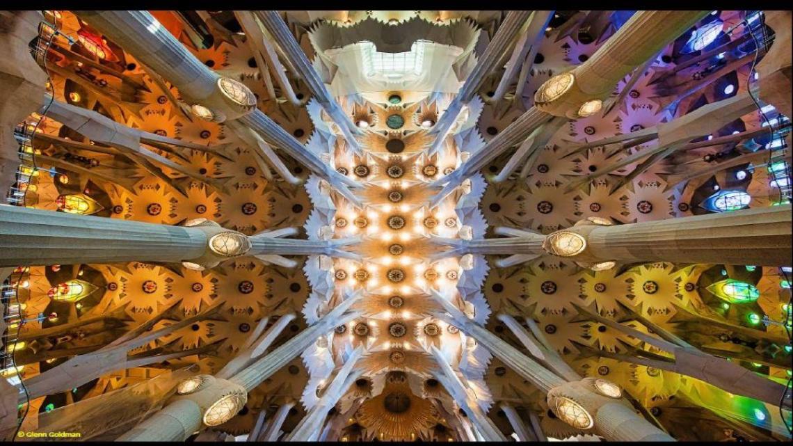 Ceiling, Basilica de la Sagrada Familia by Goldman