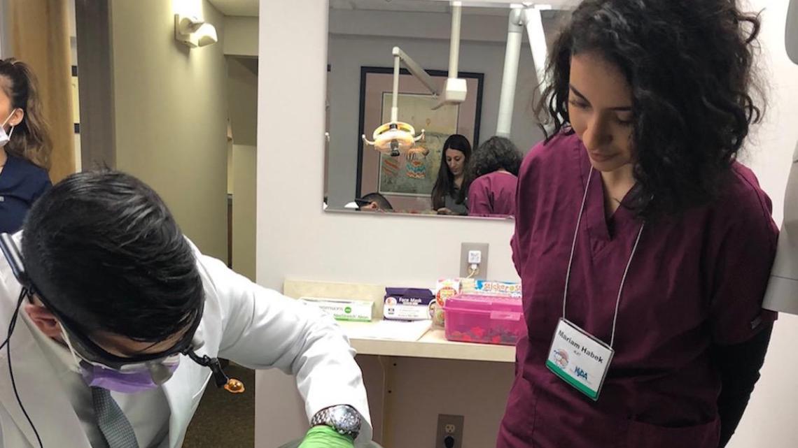 Pre-dental Honors College student Mariam Habek at Give Kids A Smile Day.