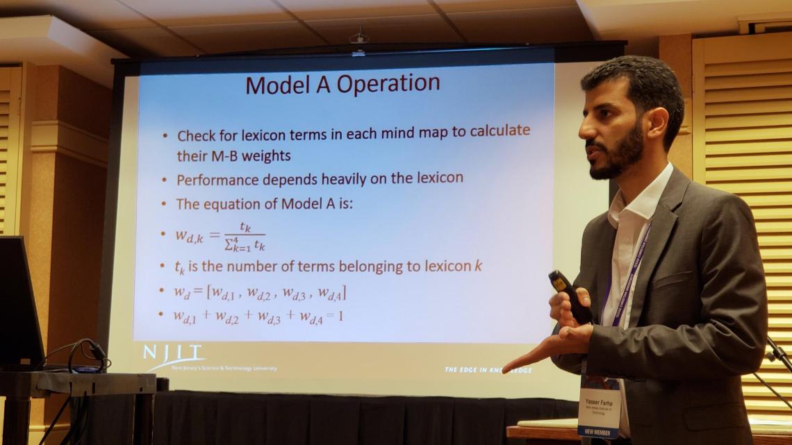 Yasser Farha, who studies business data science at NJIT,, discusses his research at the United States Association for Small Business Entrepreneurship's annual conference.