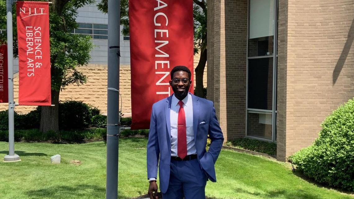 School of Management student and pushup star Kwame Sarfo