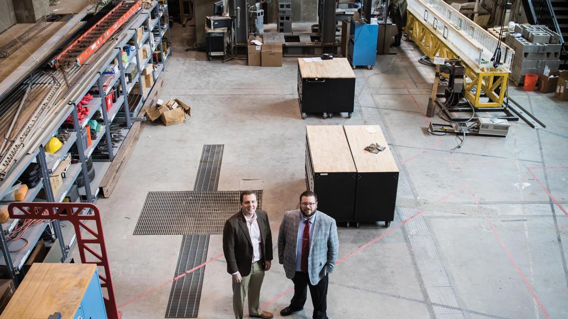 Civil engineers Matt Adams and Matt Bandelt