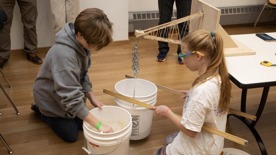 Boomilever competition at the 2019 Science Olympiad