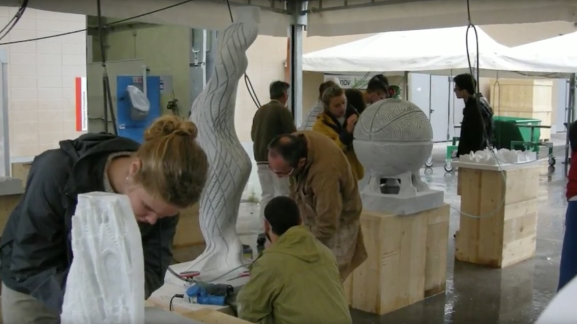 College of Architecture and Design students spent a month in Italy learning how to cut stone.