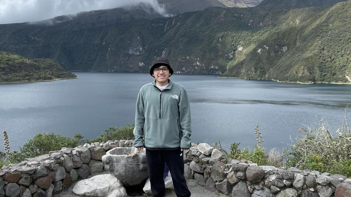 Erick Mejia during his recent visit to Ecuador. 