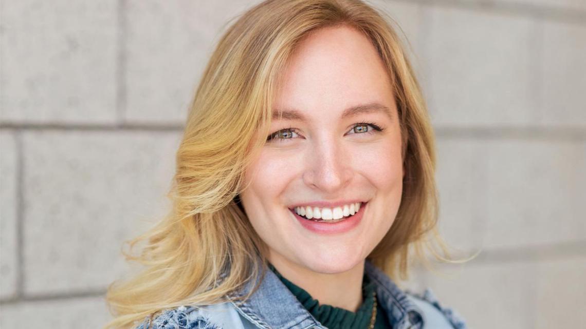 Smiling face of Kaylin Wittmeyer of the Class of 2021, who earned a Fulbright award