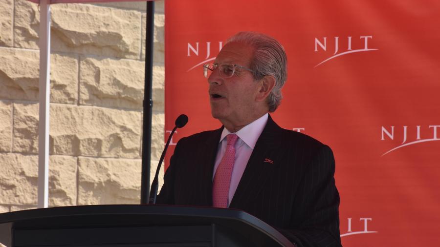 President Joel Bloom addresses the "Welcome to Campus Reception"