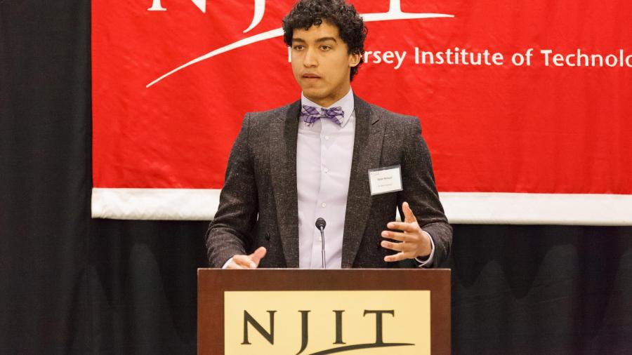 Dylan Renaud '18 discussed how scholarship support has enable him to achieve his goals at the 30th annual Scholarship Brunch.