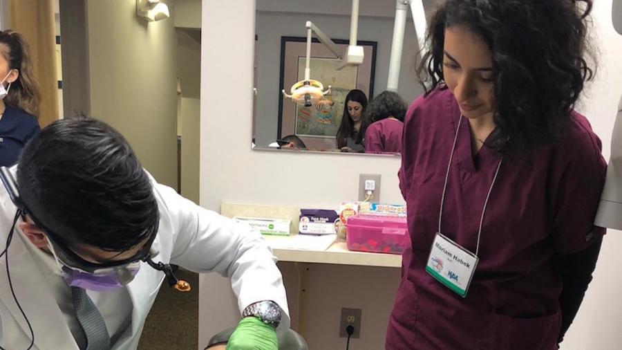 Pre-dental Honors College student Mariam Habek at Give Kids A Smile Day.