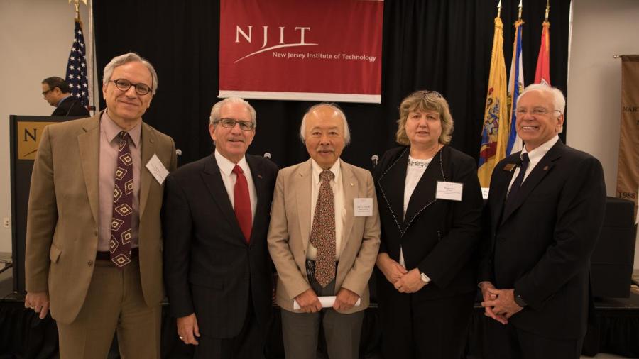 NJIT administrators and guests from the Leir Charitable Foundations.