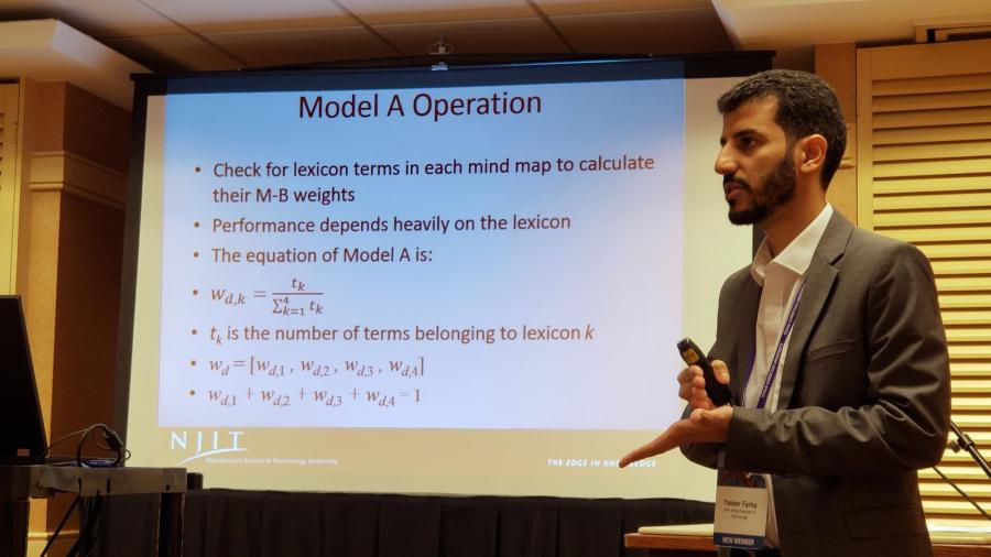 Yasser Farha, who studies business data science at NJIT,, discusses his research at the United States Association for Small Business Entrepreneurship's annual conference.