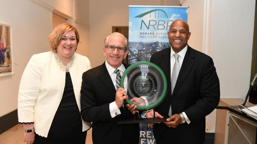 At the NRBP awards ceremony: (from left) Jeanine Pedoto, Prudential Financial vice president; Joel S. Bloom, NJIT president and award recipient; Darrell K. Terry Sr., NRBP board chair