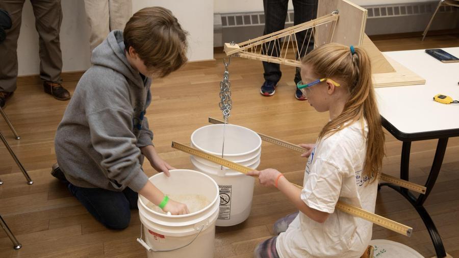 Boomilever competition at the 2019 Science Olympiad