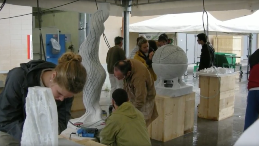 College of Architecture and Design students spent a month in Italy learning how to cut stone.