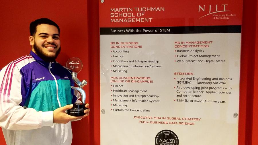 Management student Mark Quiles wins awards for his company League of Lifeguards.