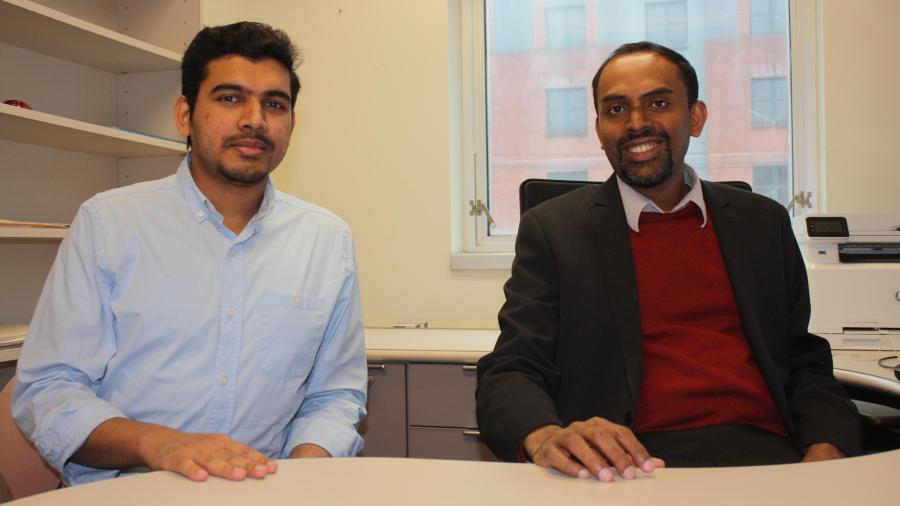 Computer engineering professor Bipin Rajendran and graduate student S. R. Nandakumar are developing brain-inspired computing systems for use in a wide range of big data applications. 