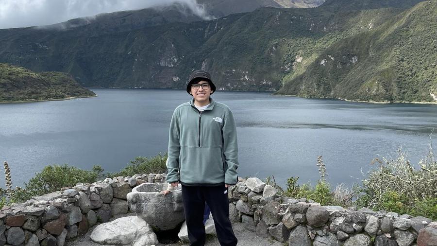 Erick Mejia during his recent visit to Ecuador. 