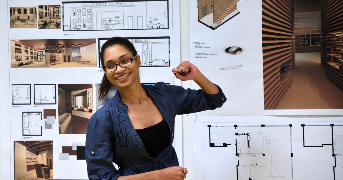 Design student presents her work