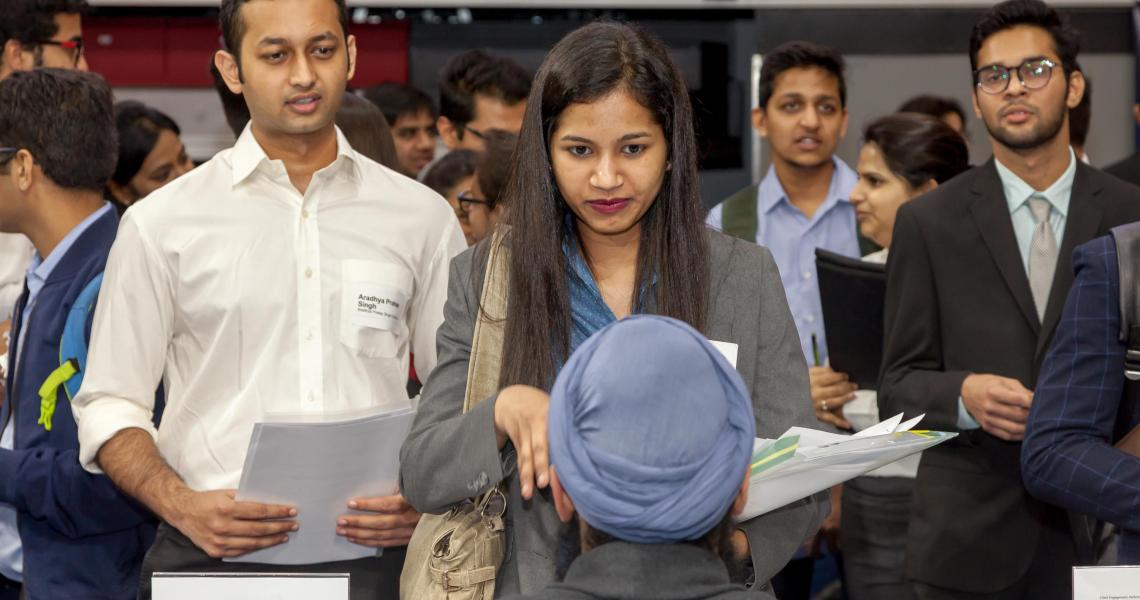 Students connect with employers at an NJIT Career Fair.